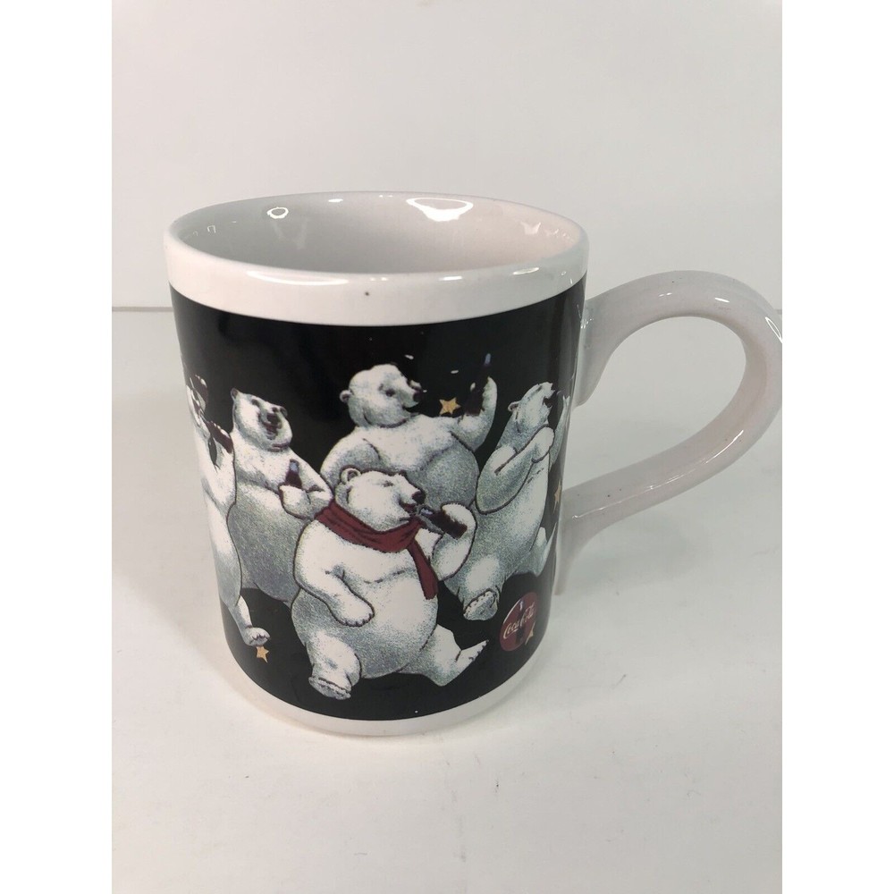 1996 - 16oz - Coca Cola - Dancing Polar bears coffee/tea mug - Gibson ceramic